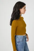 Women's Seamless Mock Neck Crop Top