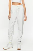 Women's Active Drawstring Zip-Hem Joggers in White, XS