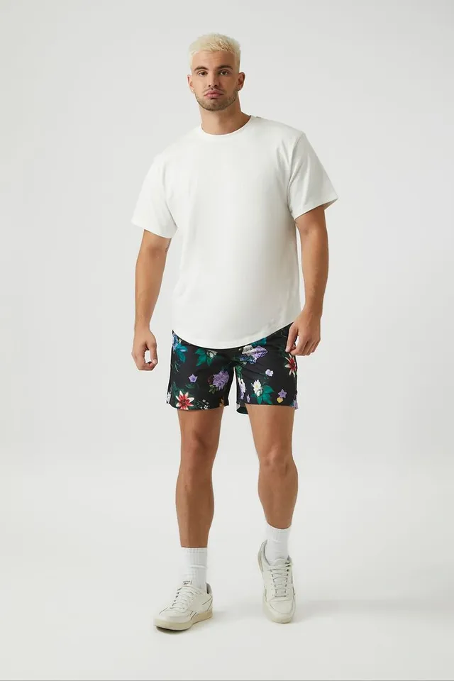 Nautica Men's Quick-Dry Floral-Print 6 Swim Trunks