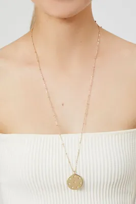 Women's Rhinestone Pendant Necklace in Gold