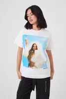 Women's Oversized Rosalia Graphic T-Shirt in White, Size M/L