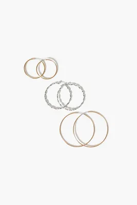 Women's Twisted Hoop Earring Set in Gold/Silver