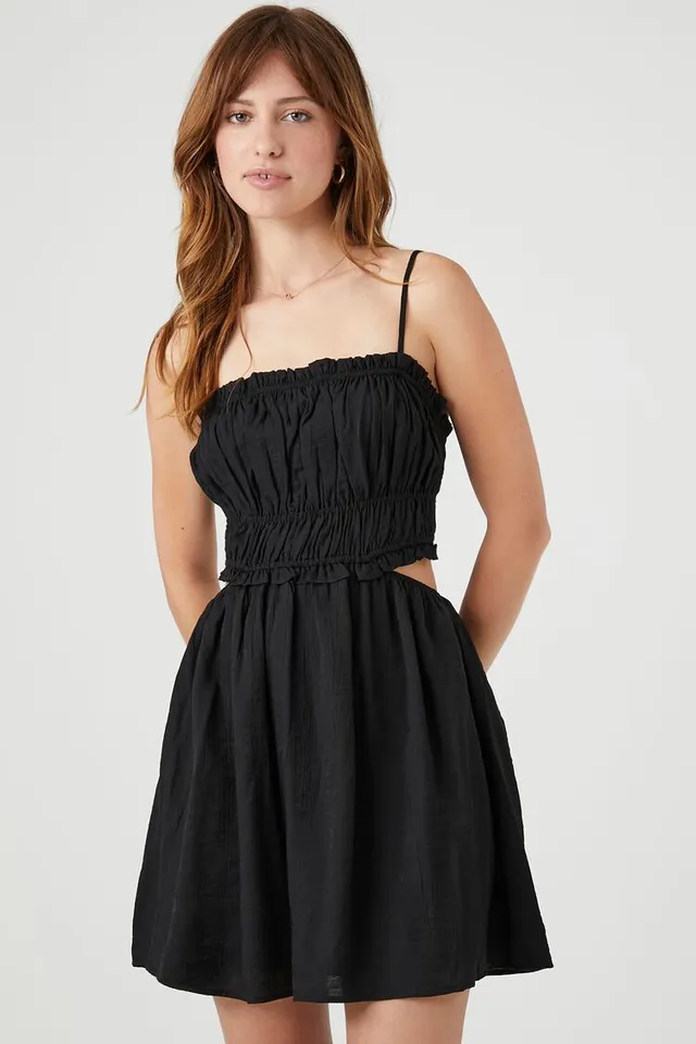 knee length dresses for ladies Side Cut-Out Flower Detail Mini Dress – Addie rose
