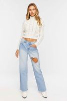 Women's Heart Cutout Straight-Leg Jeans in Light Denim, 27