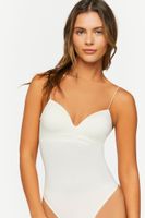 Women's Seamless Sweetheart Bodysuit in White Large