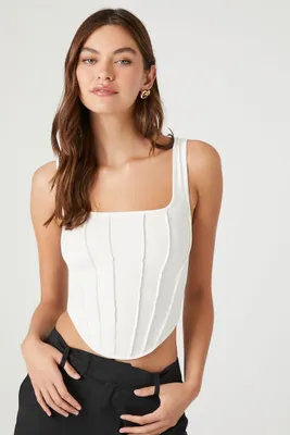 Arizona Square Neck Sleeveless Crop Top Juniors