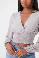 Women's Surplice Chiffon Crop Top