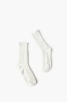 Pointelle Knit Crew Socks