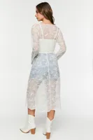 Women's Sheer Lace Longline Jacket