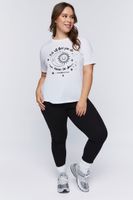 Women's Organically Grown Cotton Graphic T-Shirt in White/Black, 0X