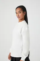 Women's Oversized Long-Sleeve T-Shirt in White Small