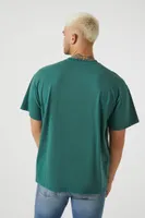 Men Embroidered Ransom Tee in Hunter Green Medium