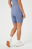 Women's Active Seamless Biker Shorts in Heather Blue Small