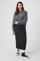 Women's Cargo Maxi Skirt Black