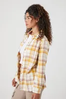 Women's Rock Fest Flannel Shirt in Yellow Large