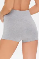 Women's Seamless Boyshort Panties in Heather Grey, XS/S