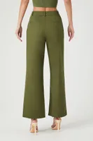 Women's High-Rise Wide Leg Trousers in Olive, XL