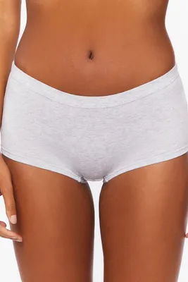 Women's Heathered Boyshort Panties in Heather Grey, XL