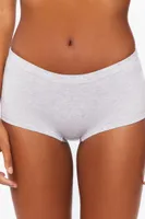 Women's Heathered Boyshort Panties in Heather Grey Small