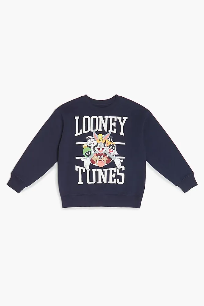 Kids Looney Tunes Pullover (Girls + Boys) in Navy, 9/10