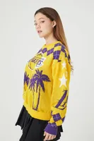 Women's Los Angeles Lakers Graphic Sweater in Purple Small