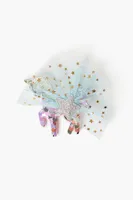 Girls Glitter Unicorn Hair Clip (Kids) in Blue/Purple