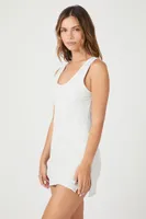 Women's Sleeveless Rib-Knit Slip Dress in Heather Grey Small