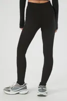 Women's Ribbed Knit High-Rise Leggings Large