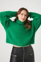 Women's Fuzzy Faux Fur Sweater 3X