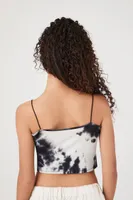 Women's Cloud Wash Cropped Cami in Black/Grey Large