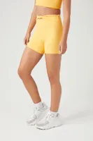 Women's Active Twist-Front Biker Shorts in Sunset Gold Medium