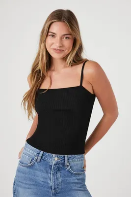 Women's Ribbed Sweater-Knit Cami Small