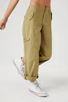 Women's Cuffed High-Rise Joggers Olive,