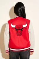 Women's Chicago Bulls Letterman Jacket in Red/Cream Small