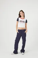 Women's Chicago Graphic Raglan Cropped T-Shirt