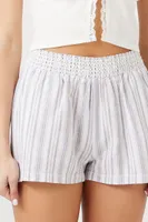 Women's Striped Smocked Shorts