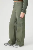 Women's Mid-Rise Straight-Leg Cargo Pants