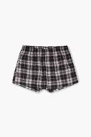 Men Plaid Boxer Shorts Blue