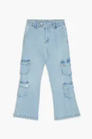 Girls Denim Cargo Pants (Kids) Denim, 9/10