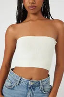 Women's Cropped Sweater-Knit Tube Top