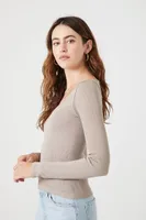 Women's Seamless Scoop-Neck Top in Goat Small