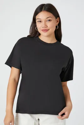 Women's Cotton Crew T-Shirt in Black Small