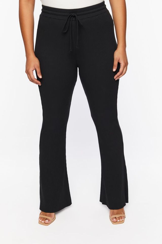 Forever 21 Women's Rib-Knit Flare Pants