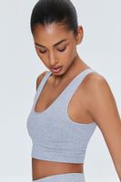 Women's Seamless Ribbed Sports Bra Heather Grey