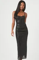 Women's Sequin Sweetheart Maxi Dress in Black Small