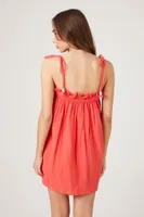 Women's Tassel Shift Mini Dress in Cayenne Medium