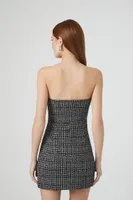 Women's Tweed Tube Mini Dress