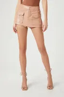 Women's Faux Leather A-Line Skort