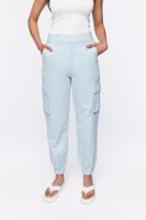 Women's Mid-Rise Cargo Joggers in Powder Blue Large