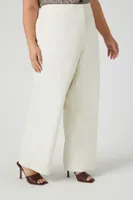 Women's High-Rise Straight Pants in White, 1X